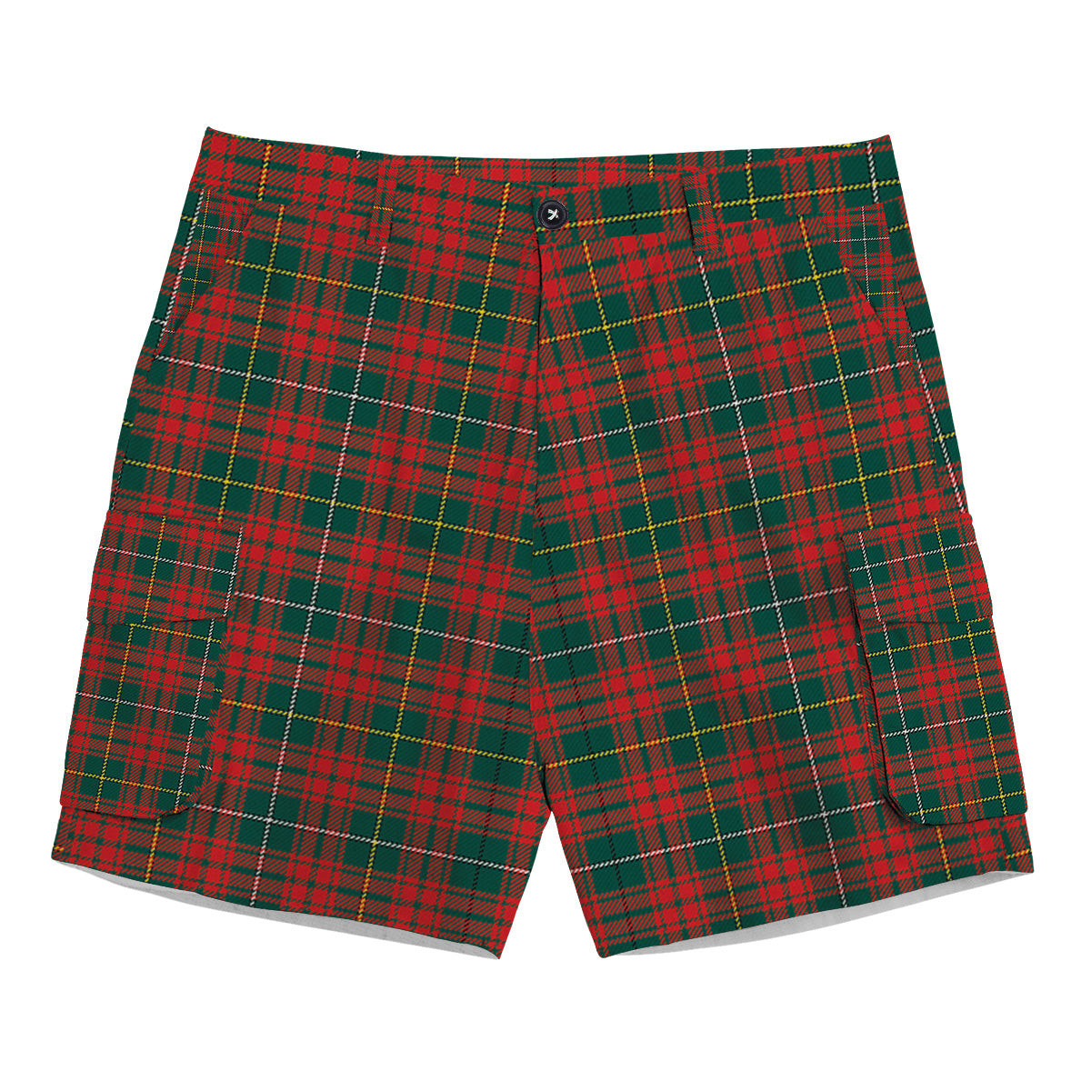 ScotsTee Shop Scottish Bruce Hunting Modern Tartan Plaid Cargo Shorts for Men