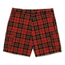 ScotsTee Shop Scottish Brodie Red Ancient Tartan Plaid Cargo Shorts for Men