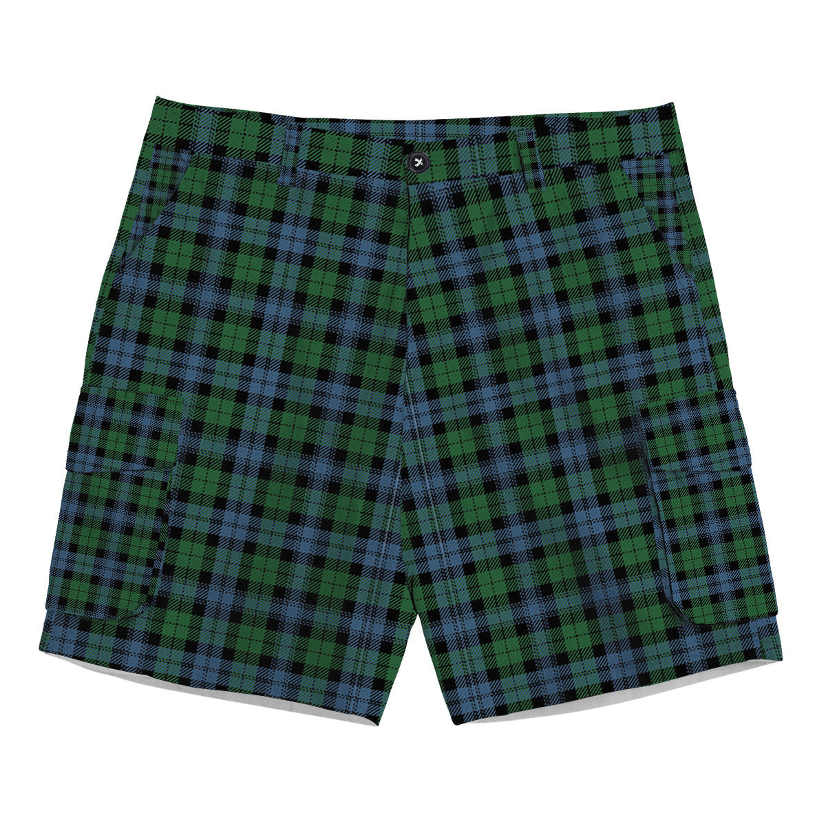 ScotsTee Shop Scottish Black Watch #3 Ancient Tartan Plaid Cargo Shorts for Men