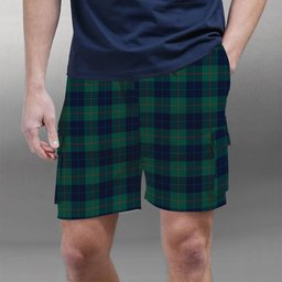 ScotsTee Shop Scottish Barclay Hunting Modern Clan Tartan Plaid Cargo Shorts for Men