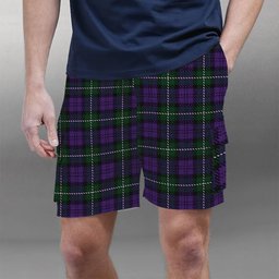ScotsTee Shop Scottish Baillie Highland Society Tartan Plaid Cargo Shorts for Men