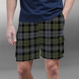ScotsTee Shop Scottish Black Watch Large Sett Ancient Tartan Plaid Cargo Shorts for Men