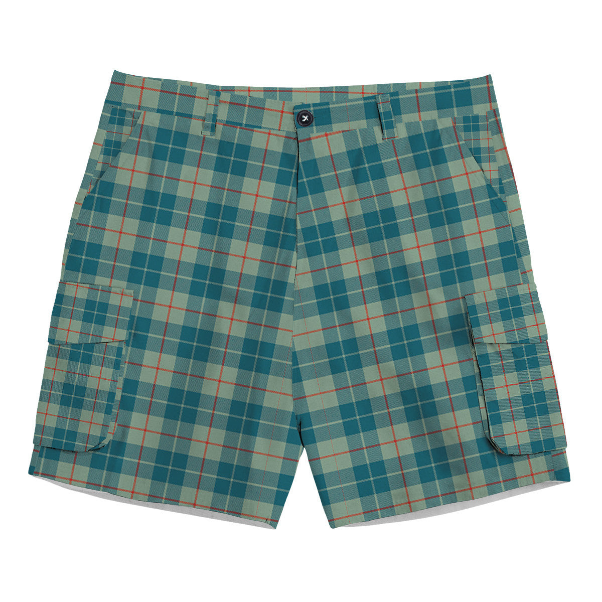 ScotsTee Shop Scottish Barclay Hunting #2 Ancient Clan Tartan Plaid Cargo Shorts for Men