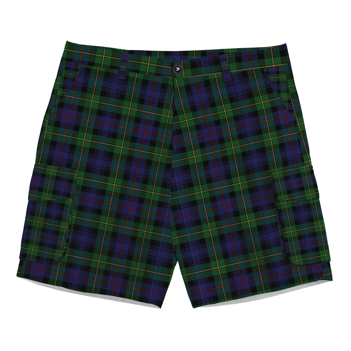 ScotsTee Shop Scottish Baillie (Fencibles) Tartan Plaid Cargo Shorts for Men