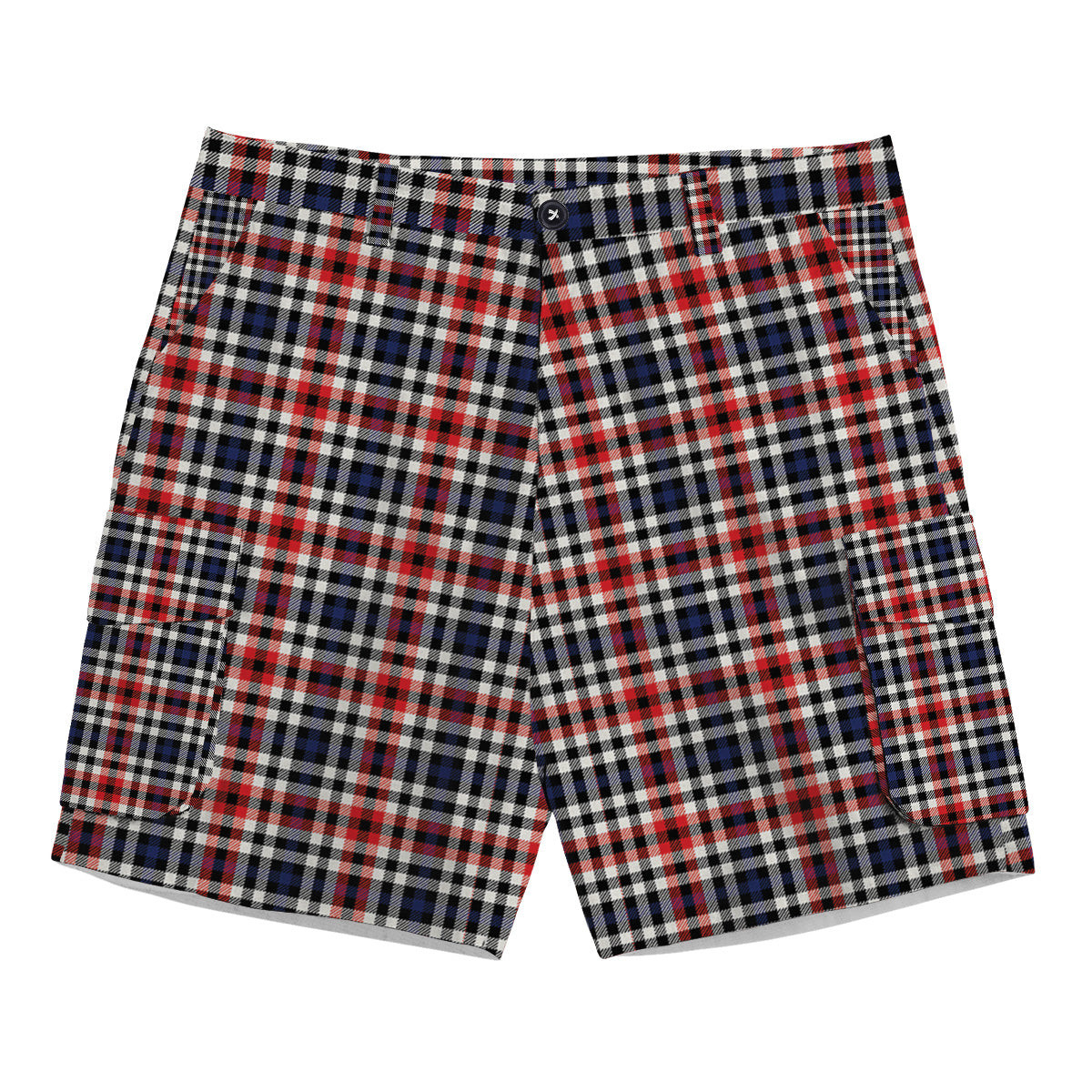 ScotsTee Shop Scottish Bell Border (Bell Southern Bell) Modern Tartan Plaid Cargo Shorts for Men