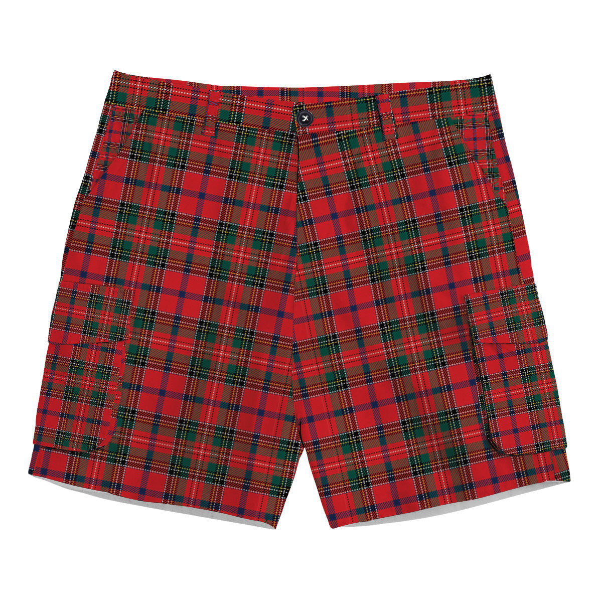 ScotsTee Shop Scottish Brown of Castledean (Broun of Castledean) Modern Tartan Plaid Cargo Shorts for Men
