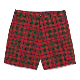 ScotsTee Shop Scottish Brown of Castledean (Broun of Castledean) Modern Tartan Plaid Cargo Shorts for Men