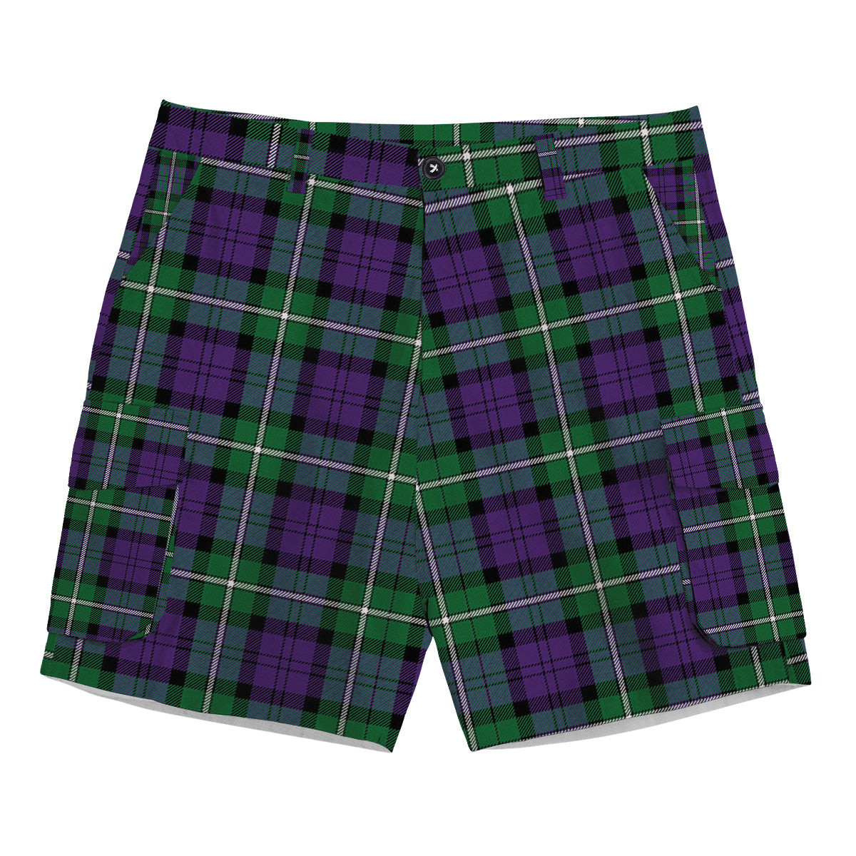 ScotsTee Shop Scottish Baillie Highland Society Ancient Tartan Plaid Cargo Shorts for Men