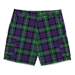 ScotsTee Shop Scottish Baillie Highland Society Ancient Tartan Plaid Cargo Shorts for Men