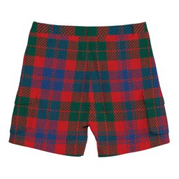 ScotsTee Shop Scottish Black Watch Pipe Band Modern Tartan Plaid Cargo Shorts for Men