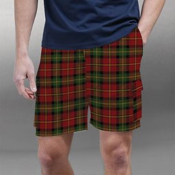 ScotsTee Shop Scottish Blackstock Red Dress Tartan Plaid Cargo Shorts for Men