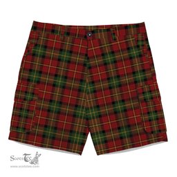 ScotsTee Shop Scottish Blackstock Red Dress Tartan Plaid Cargo Shorts for Men