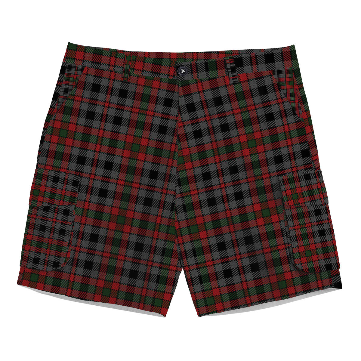 ScotsTee Shop Scottish Borthwick Hunting Tartan Plaid Cargo Shorts for Men