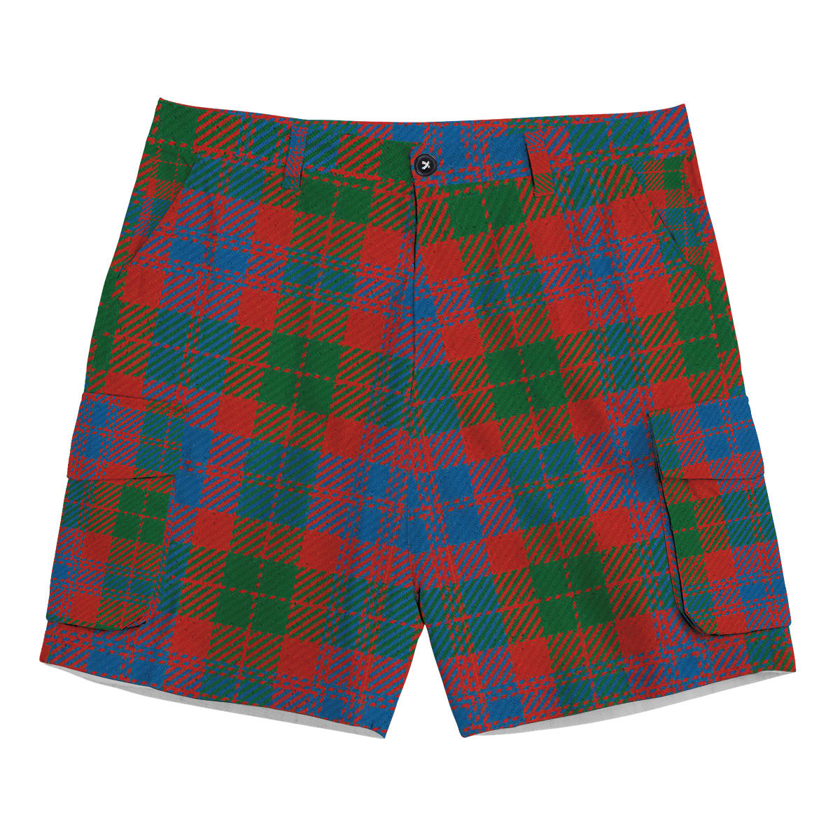 ScotsTee Shop Scottish Black Watch Pipe Band Ancient Tartan Plaid Cargo Shorts for Men