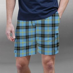 ScotsTee Shop Scottish Bell of the Borders Modern Tartan Plaid Cargo Shorts for Men