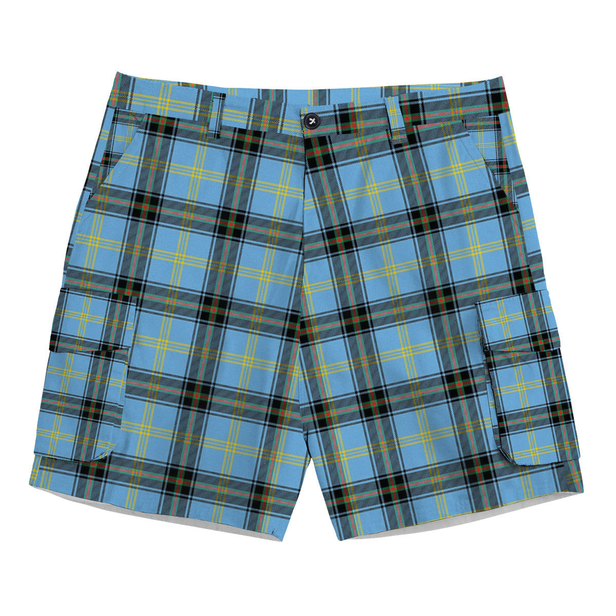 ScotsTee Shop Scottish Bell of the Borders Modern Tartan Plaid Cargo Shorts for Men