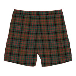 ScotsTee Shop Scottish Bowie Black Modern Tartan Plaid Cargo Shorts for Men