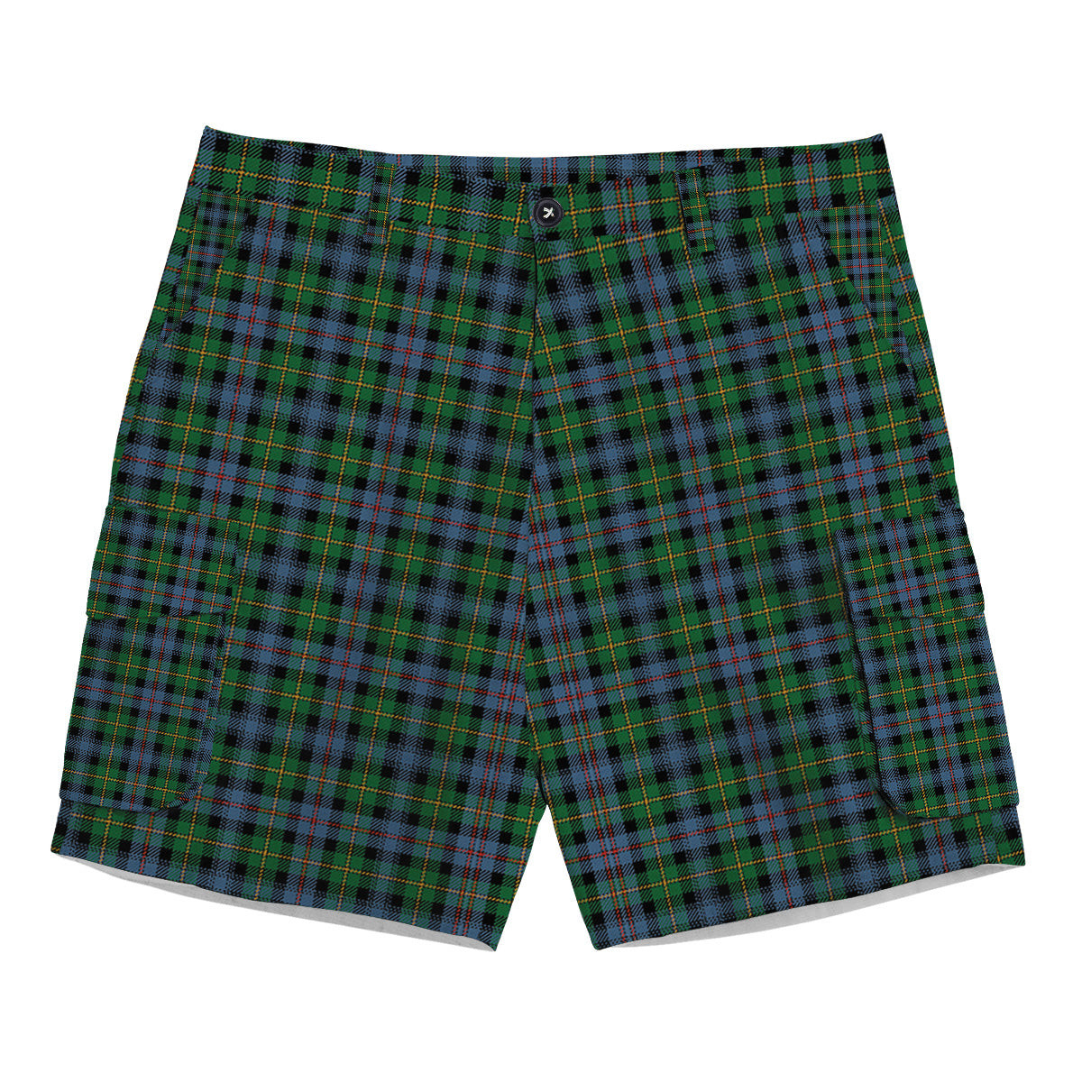 ScotsTee Shop Scottish Baillie of Lamington Ancient Clan Tartan Plaid Cargo Shorts for Men