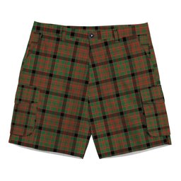 ScotsTee Shop Scottish Bowie Black Ancient Tartan Plaid Cargo Shorts for Men