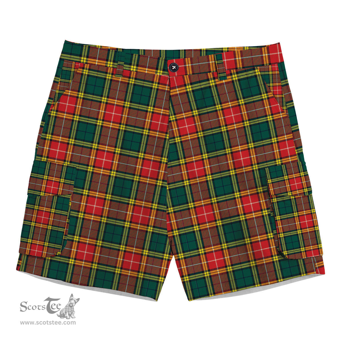 ScotsTee Shop Scottish Baxter of Balgavies Modern Tartan Plaid Cargo Shorts for Men