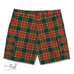 ScotsTee Shop Scottish Baxter of Balgavies Modern Tartan Plaid Cargo Shorts for Men