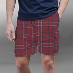 ScotsTee Shop Scottish Burnett Hunting Modern Tartan Plaid Cargo Shorts for Men