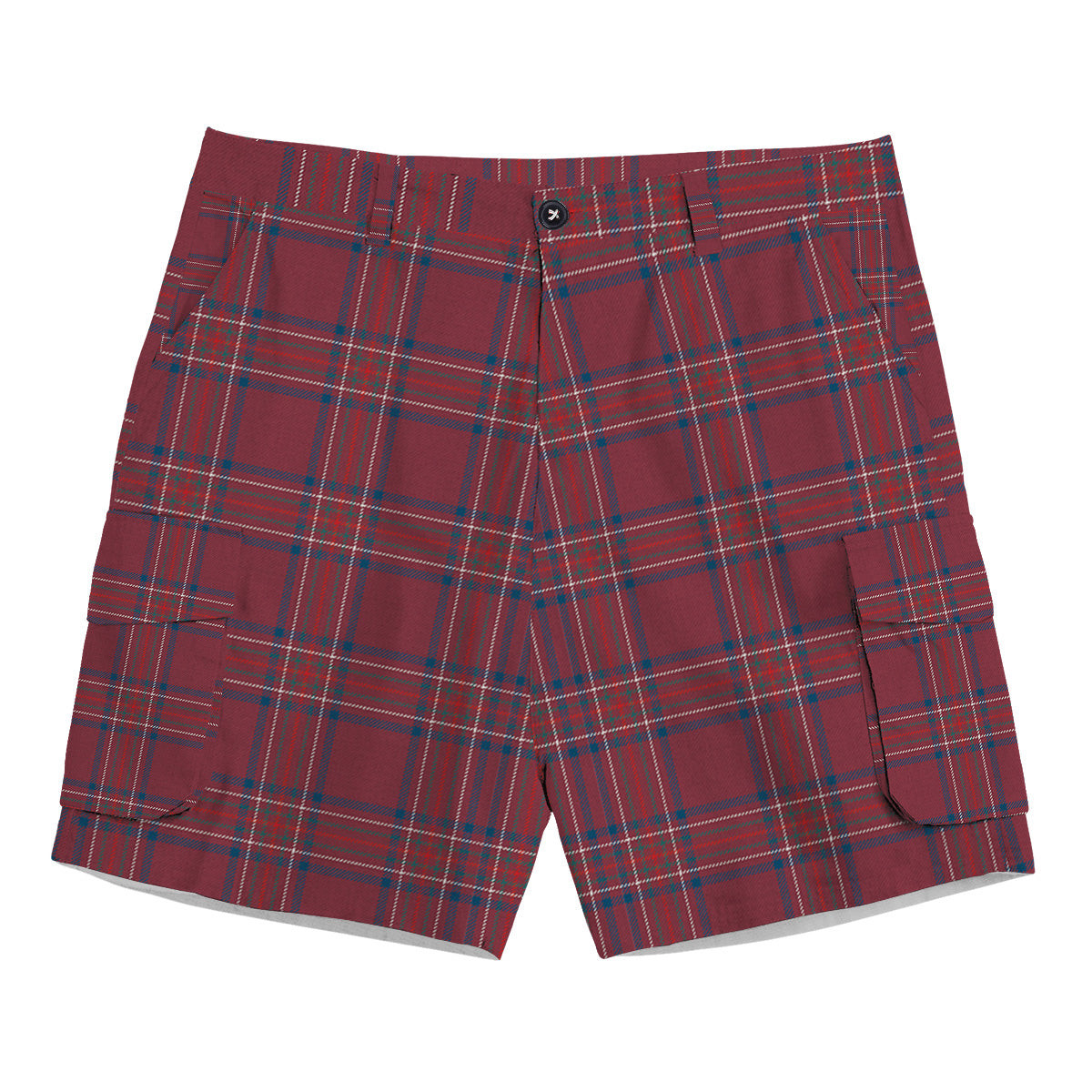 ScotsTee Shop Scottish Burnett Hunting Modern Tartan Plaid Cargo Shorts for Men