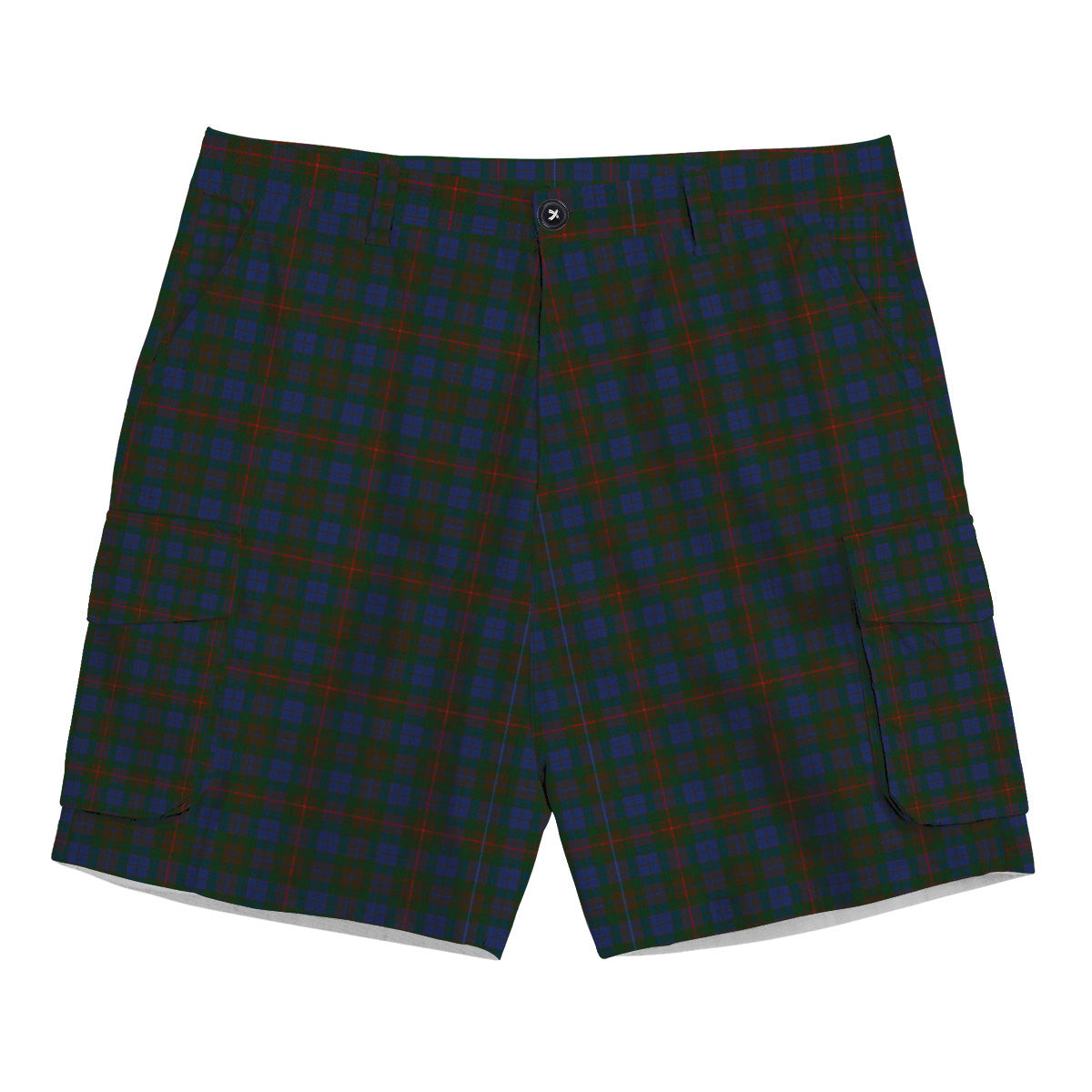 ScotsTee Shop Scottish Buchanan Hunting Tartan Plaid Cargo Shorts for Men