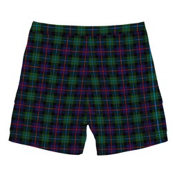 ScotsTee Shop Scottish Campbel of Cawdor Modern Tartan Plaid Cargo Shorts for Men