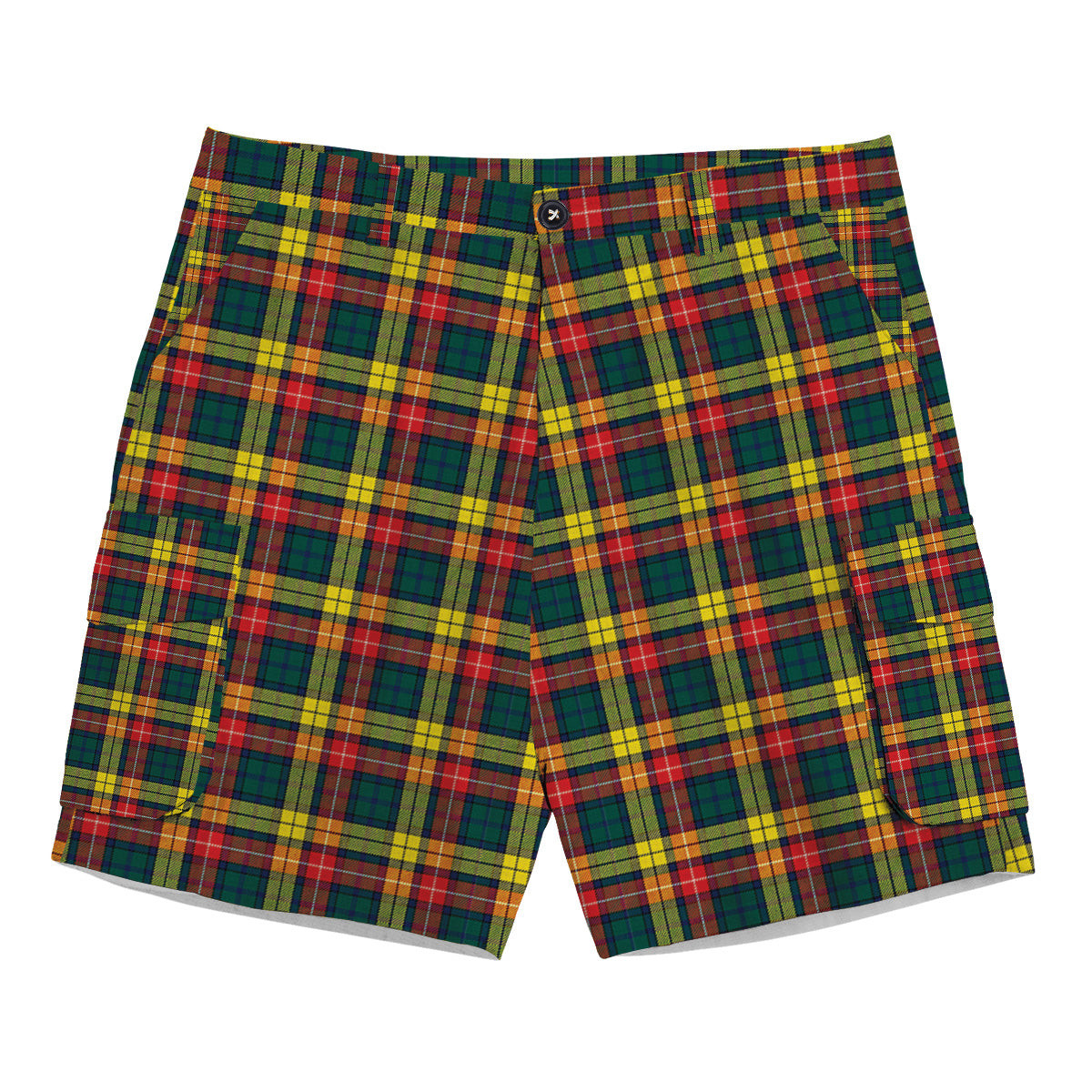 ScotsTee Shop Scottish Buchanan Modern Clan Tartan Plaid Cargo Shorts for Men