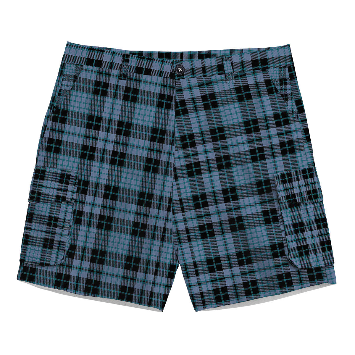 ScotsTee Shop Scottish Clark (Clergy) Ancient Clan Tartan Plaid Cargo Shorts for Men