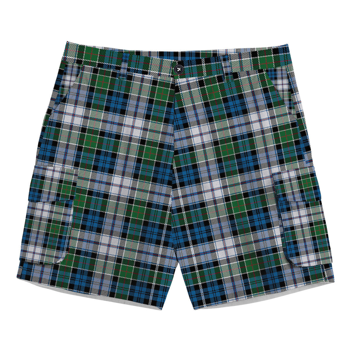 ScotsTee Shop Scottish Colquhoun Dress Ancient Tartan Plaid Cargo Shorts for Men