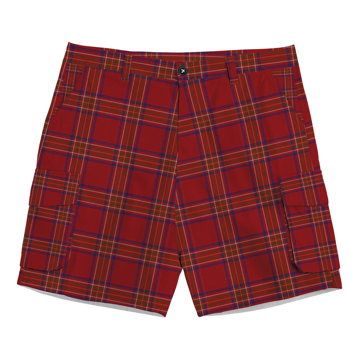 ScotsTee Shop Scottish Burnett of Leys Dress Tartan Plaid Cargo Shorts for Men