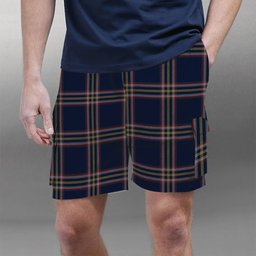 ScotsTee Shop Scottish Crichton Modern Tartan Plaid Cargo Shorts for Men
