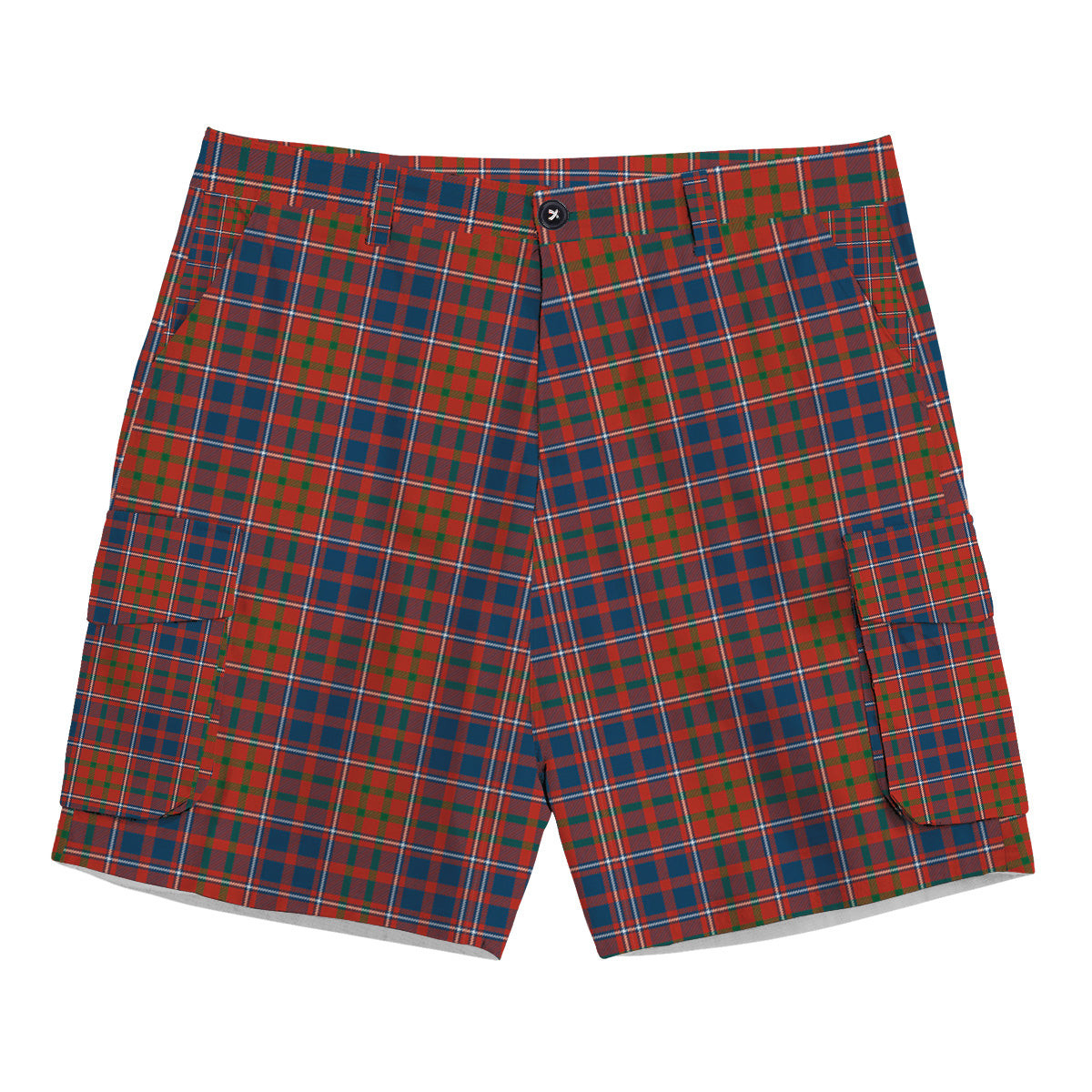 ScotsTee Shop Scottish Cameron of Lochiel Ancient Tartan Plaid Cargo Shorts for Men