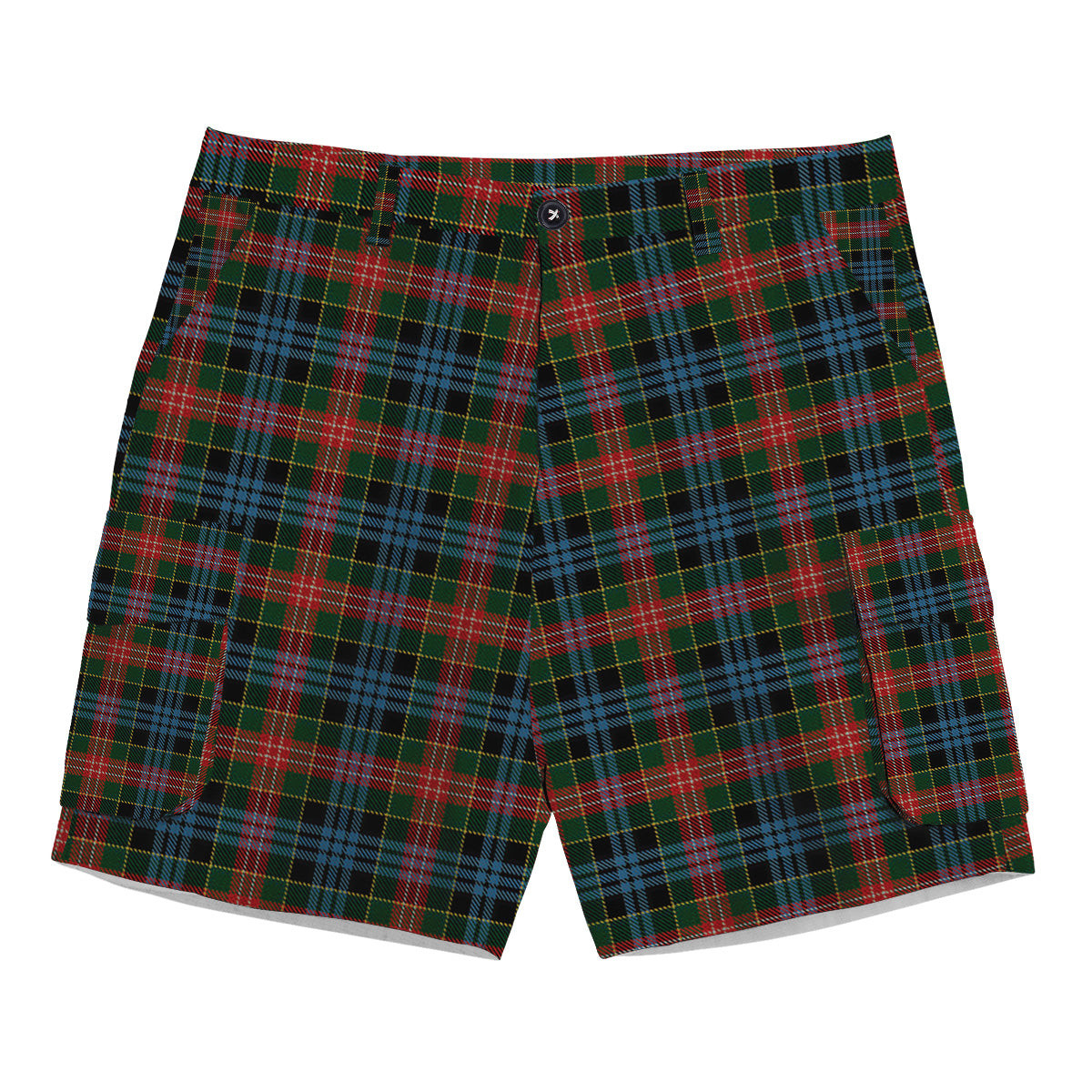ScotsTee Shop Scottish Cumming 1831 Tartan Plaid Cargo Shorts for Men