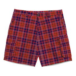 ScotsTee Shop Scottish Cameron of Lochiel Modern Tartan Plaid Cargo Shorts for Men