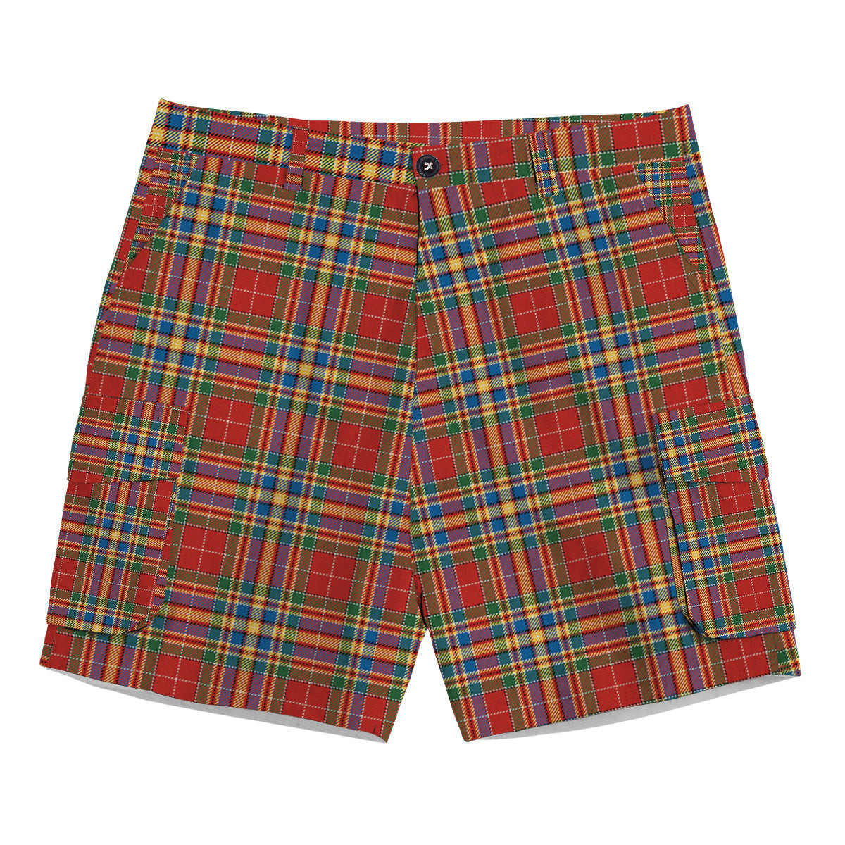 ScotsTee Shop Scottish Chattan Chief Ancient Tartan Plaid Cargo Shorts for Men