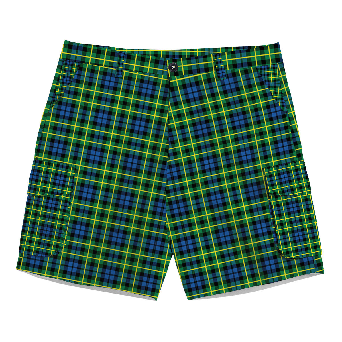 ScotsTee Shop Scottish Campbell of Breadalbane Ancient Tartan Plaid Cargo Shorts for Men