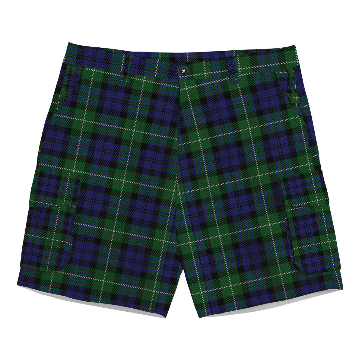 ScotsTee Shop Scottish Campbell of Argyll Smiths Tartan Plaid Cargo Shorts for Men