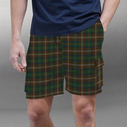 ScotsTee Shop Scottish Chisholm Hunting Tartan Plaid Cargo Shorts for Men