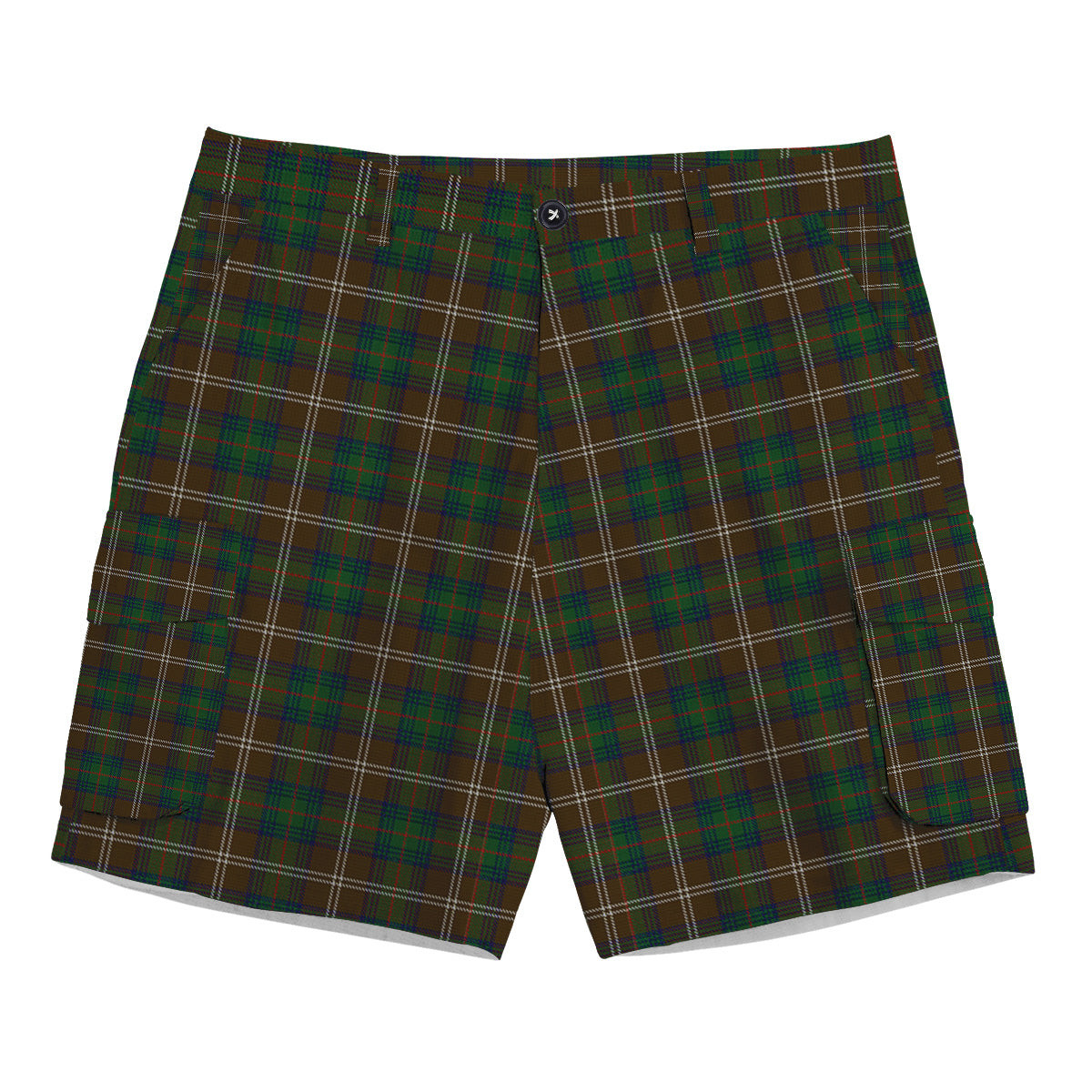 ScotsTee Shop Scottish Chisholm Hunting Tartan Plaid Cargo Shorts for Men