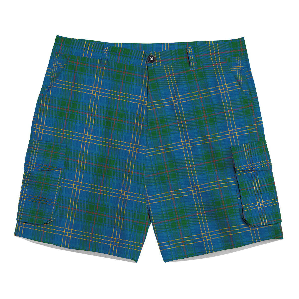 ScotsTee Shop Scottish Burns of California Ancient Tartan Plaid Cargo Shorts for Men