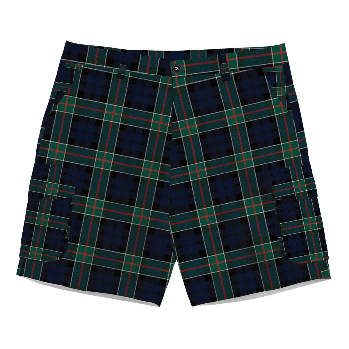 ScotsTee Shop Scottish Colquhoun Modern Clan Tartan Plaid Cargo Shorts for Men