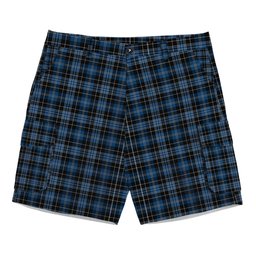 ScotsTee Shop Scottish Clergy Blue Tartan Plaid Cargo Shorts for Men