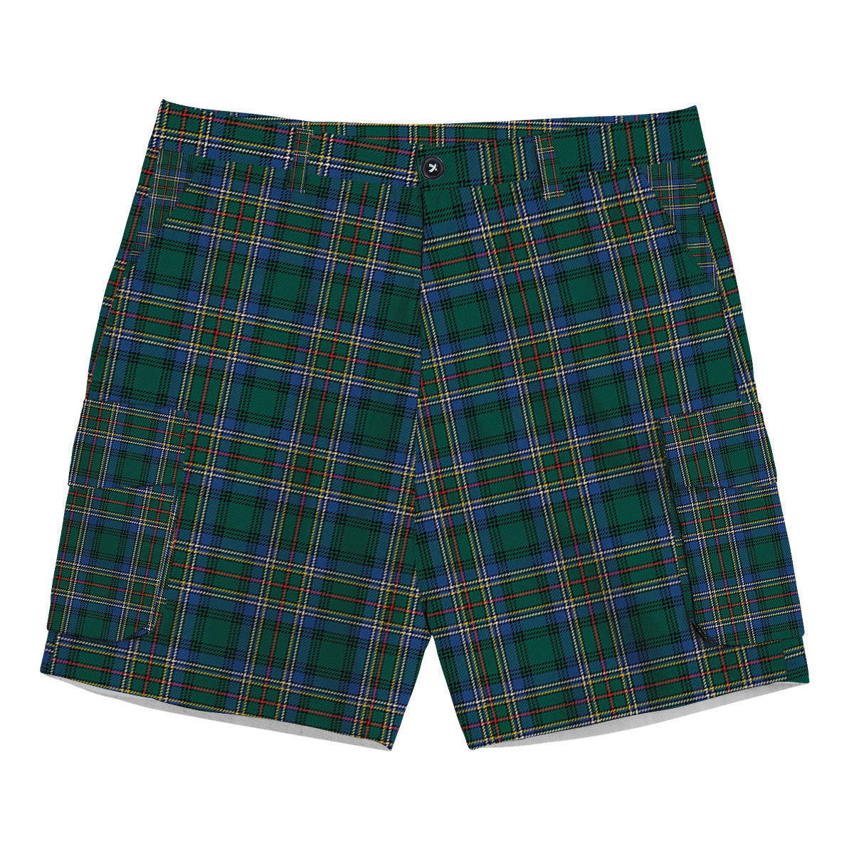 ScotsTee Shop Scottish Cockburn Modern Tartan Plaid Cargo Shorts for Men