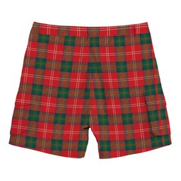 ScotsTee Shop Scottish Chisholm of Strathglass Modern Tartan Plaid Cargo Shorts for Men