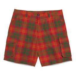 ScotsTee Shop Scottish Burns (Burns 1930) Modern Tartan Plaid Cargo Shorts for Men