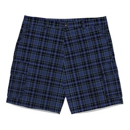 ScotsTee Shop Scottish Clergy Clark Light Blue lines 1 Tartan Plaid Cargo Shorts for Men