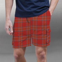 ScotsTee Shop Scottish Burnett of Leys Ancient Tartan Plaid Cargo Shorts for Men
